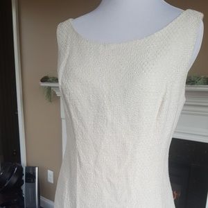 White tweed like dress
